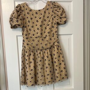 Janie and Jack Floral Dot Mesh Dress for girls. Size 12